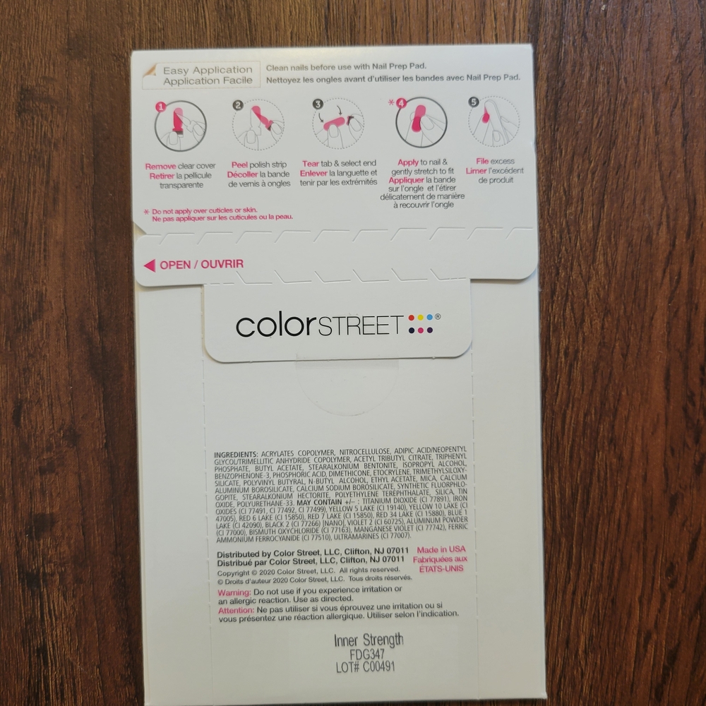 Color Street 100% Real Nail Strips- Inner Strength - Picture 2 of 2